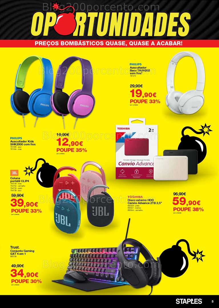 Antevisão Folheto STAPLES Promoções de 19 fevereiro a 5 março